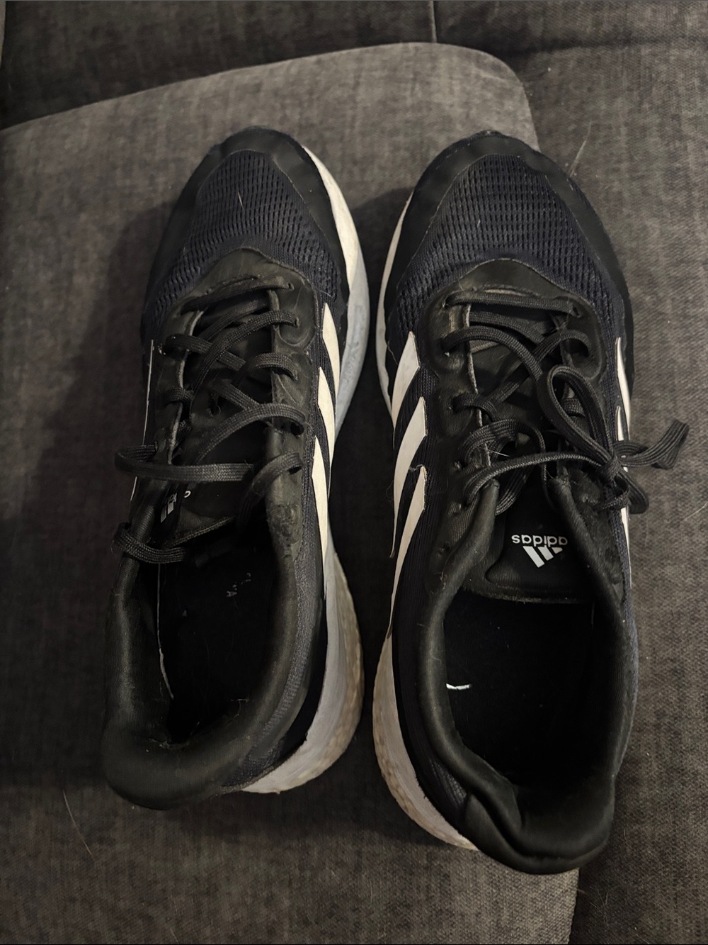 adidas Black and White Athletic Running Shoes - super nova - women’s 9.5